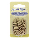 Artistic Wire Large Crimp Tubes,10mm (.4 in), Brass Color, for 12 ga wire, ID 2.2mm (.086 in), 50pc