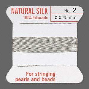 Thread, silk, grey, size #2